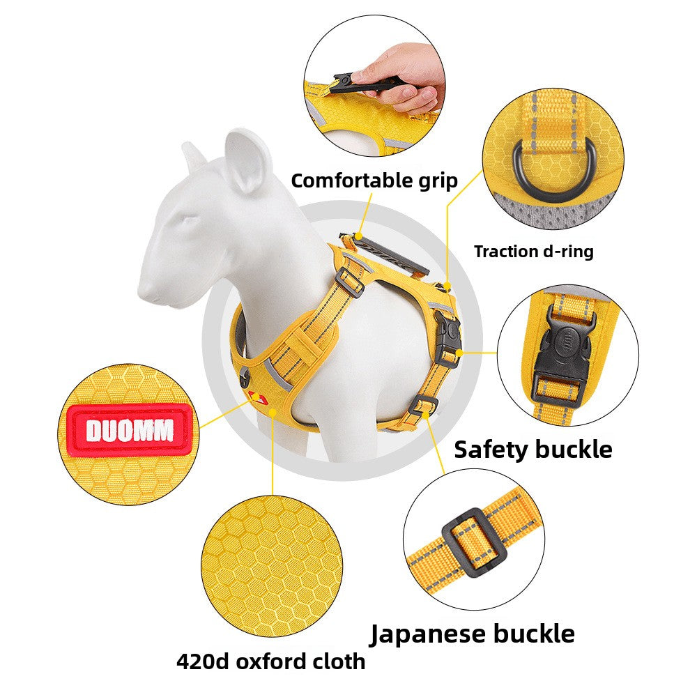 Adjustable Explosion-Proof Dog Harness with Leash