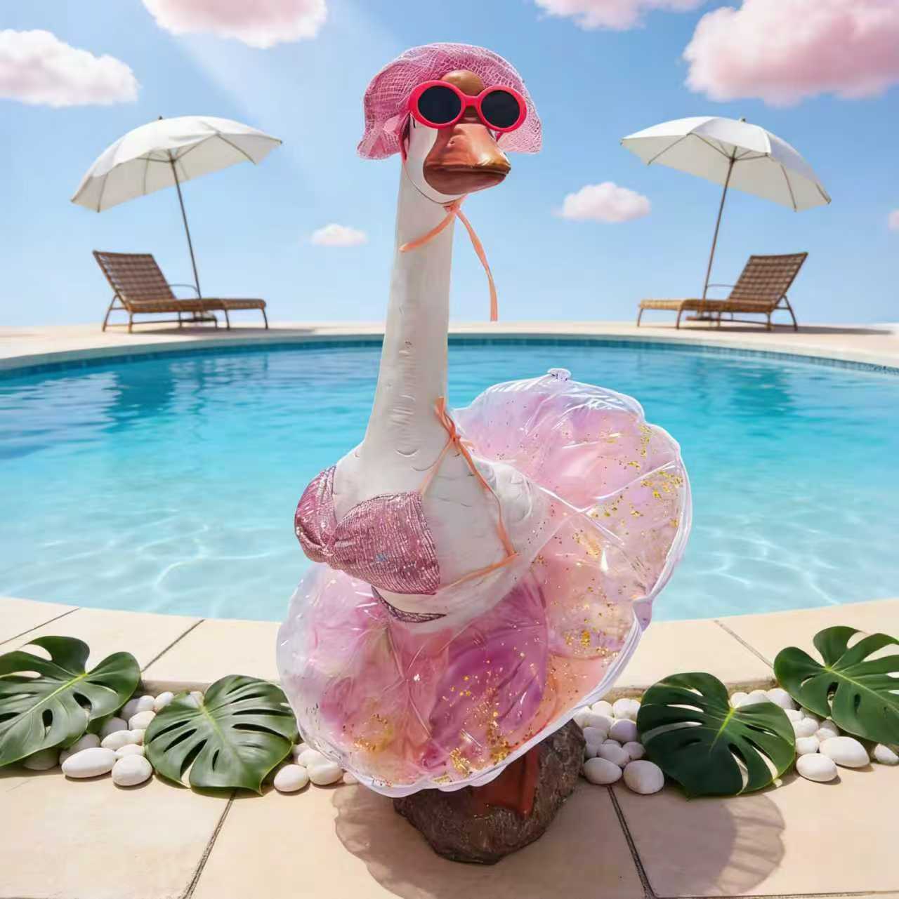 Big White Goose Costume Holiday Set