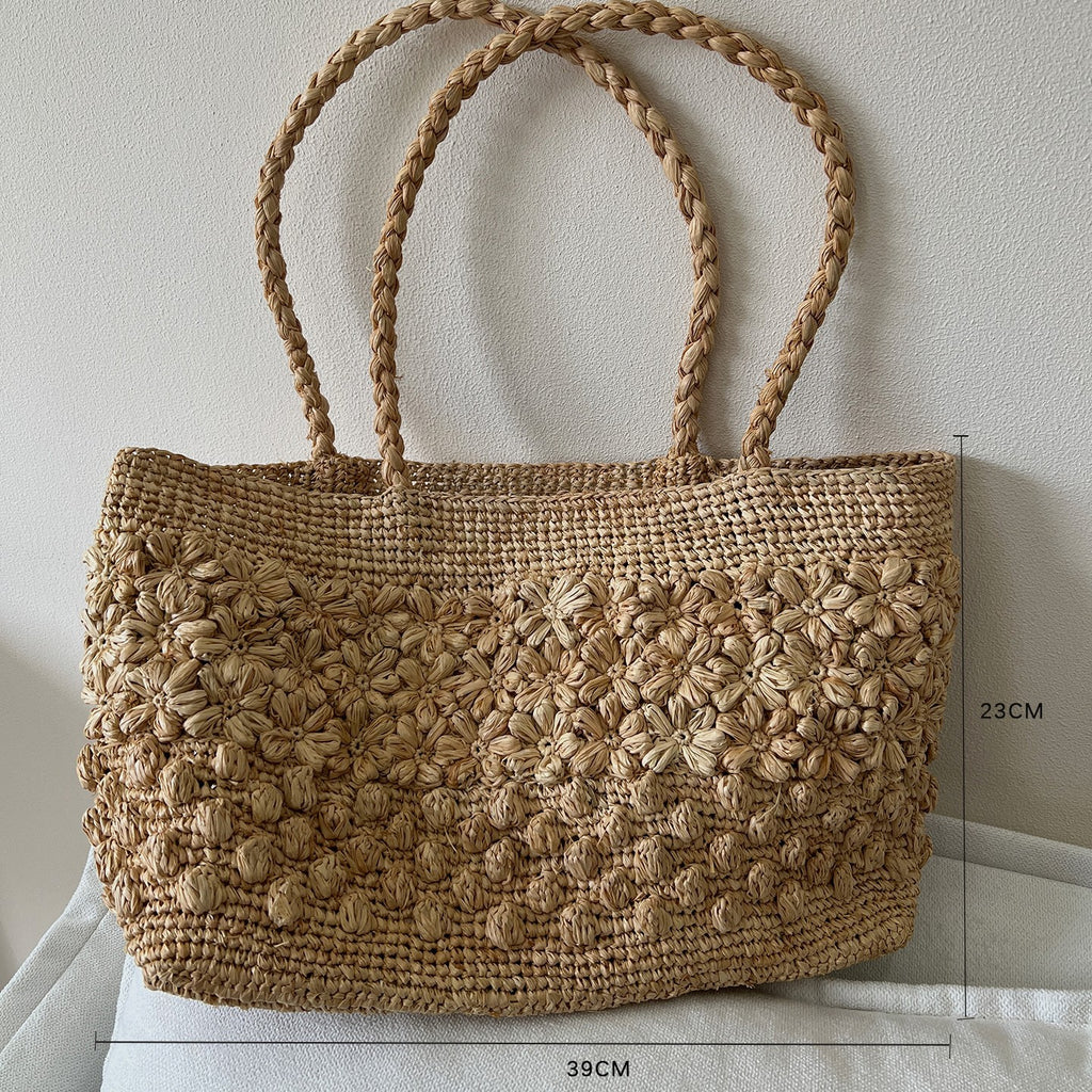 Raffia Hand-Woven Tote and Bucket Bag