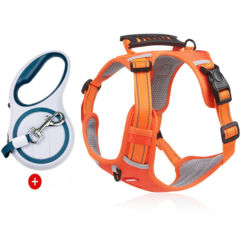 Adjustable Explosion-Proof Dog Harness with Leash