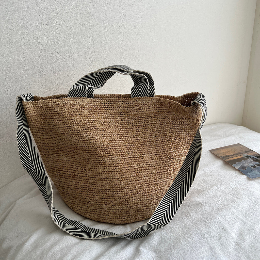 Raffia Hand-Woven Tote and Bucket Bag
