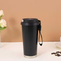 Stainless Steel Vacuum Insulated Cup with Carrying Strap